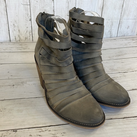 Free People Taupe Hybrid Strappy Heel Bootie - Picture 11 of 14